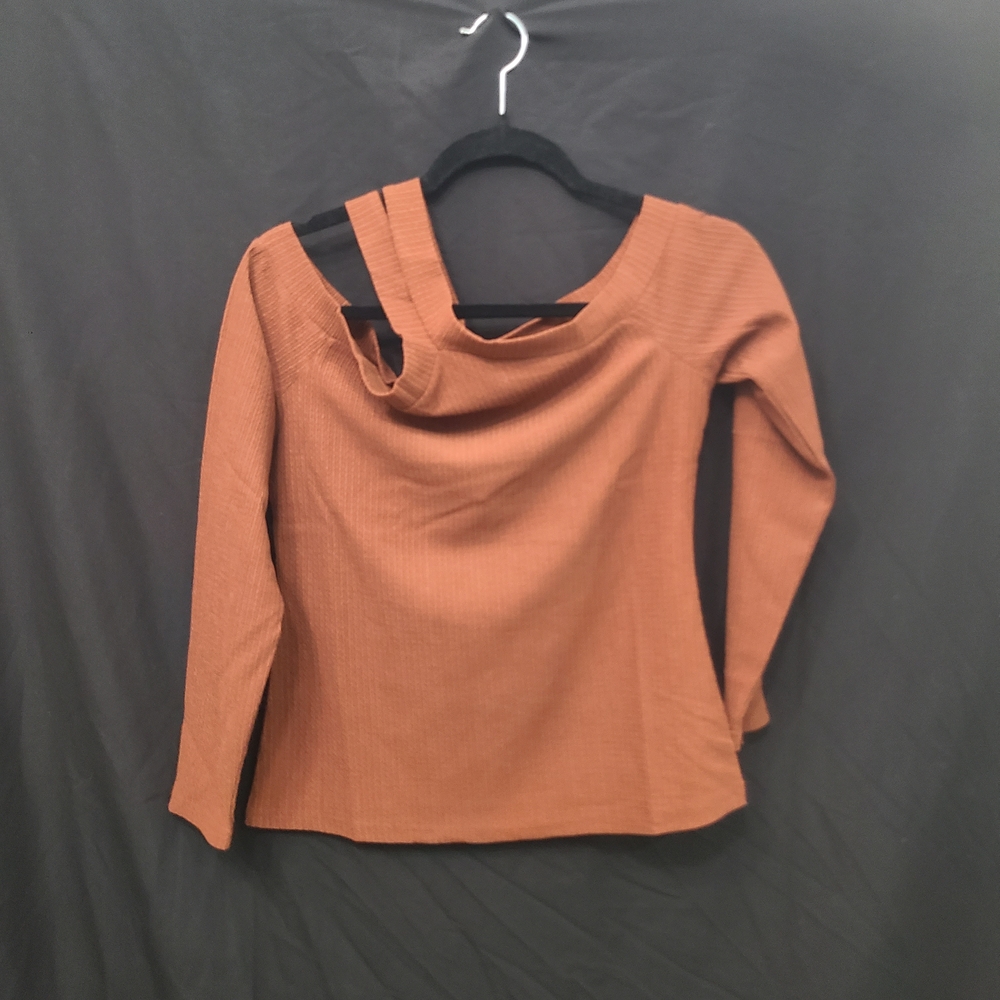 NWT Lascana Size 4/6 Rust Colored  Longsleeve Ribbed Top Vacation, Party